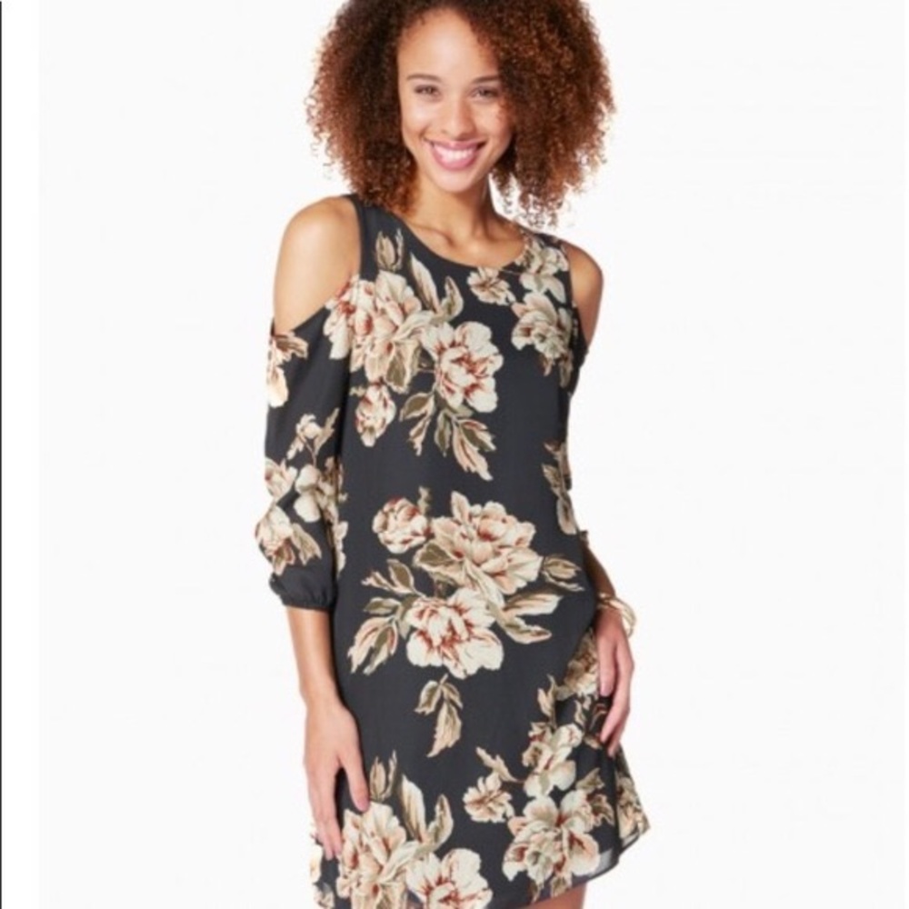 Charming Charlie’s Cold Shoulder Shift Dress
